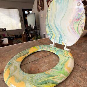 Custom Tie-Dyed Toilet Seat